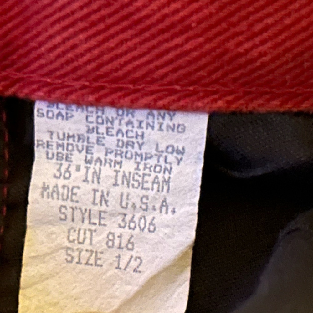 Vtg Roughrider by Circle T Cowgirl Western Jeans Concho Back Red Size 1/2 - Picture 8 of 12